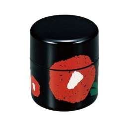 圖片-【日本製茶筒】茶花黑（石川山中塗）