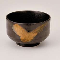 圖片-【美濃燒】日本美濃燒抹茶碗-黑金刷毛萬事通 (限量發行)