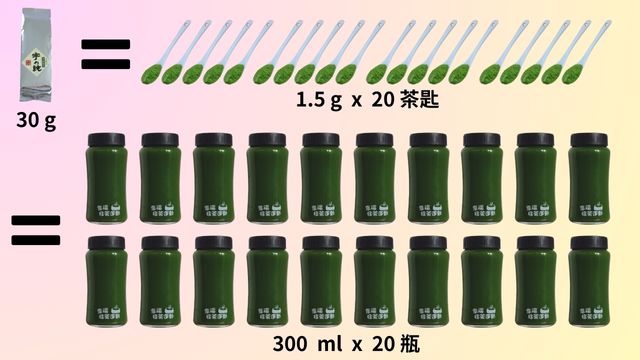 1包宇之純可做30瓶輕抹茶